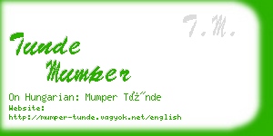 tunde mumper business card